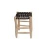 papazois.gr | HotelDeco | STOOL WITH BLACK LEATHER SEATING-HH |  | 1272-1037