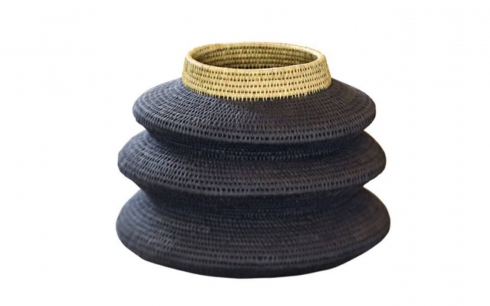 papazois.gr | HotelDeco | THREE TIERS WOOVEN FLOOR BASKET-BE |  | 1272-1181