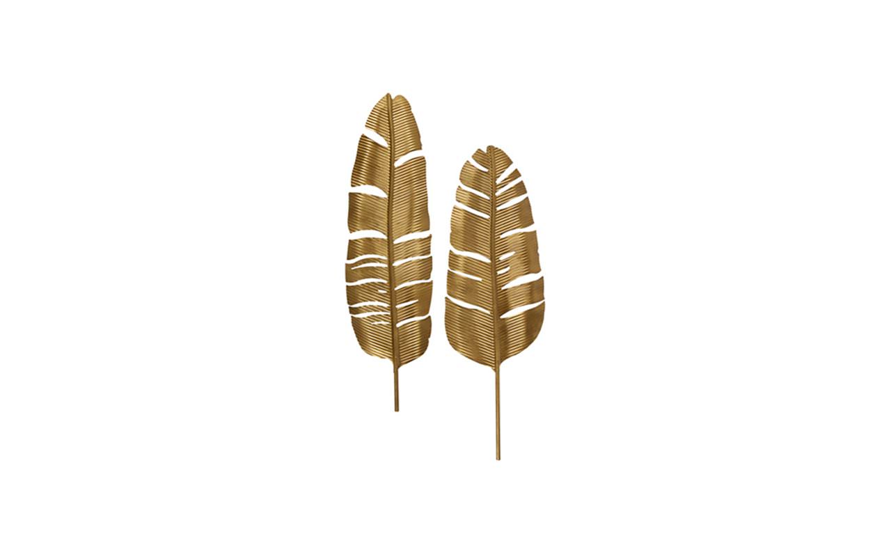 papazois.gr | HotelDeco | FEATHERS METAL SET OF 2-DK |  | 1272-1555