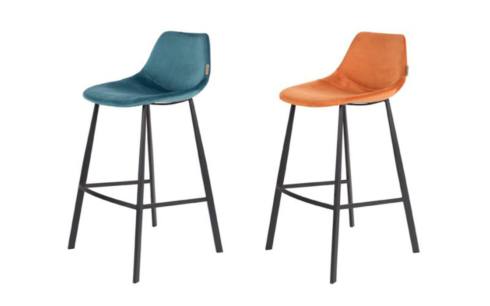 papazois.gr | HotelDeco | FRANKY VELVET BARSTOOL-DB |  | 1272-344