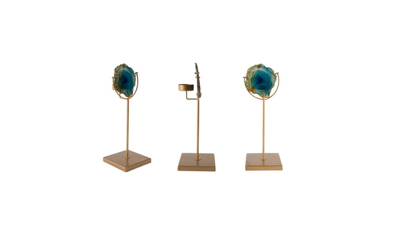 papazois.gr | HotelDeco | GEM CANDLE HOLDER-DB |  | 1272-809