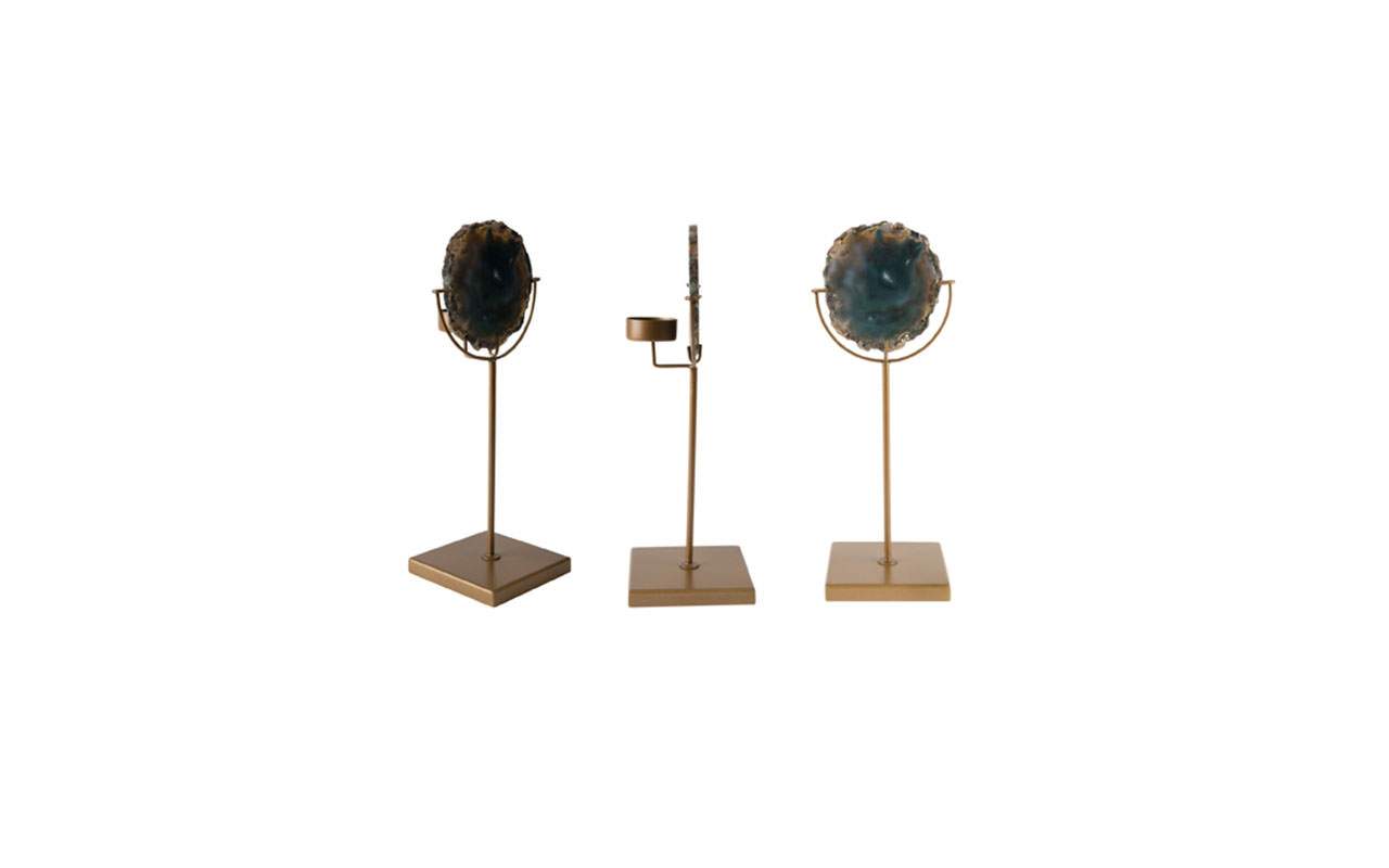 papazois.gr | HotelDeco | GEM CANDLE HOLDER-DB |  | 1272-809